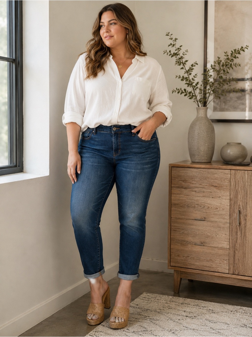 Torrid Boyfriend Straight Jeans 30T NWT Mid Rise Vintage Stretch Cuffed Denim